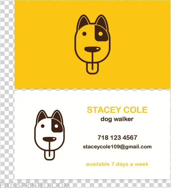 Dog Walker Cards, Dog Sitter Cards, Dog Sitting Cards, - Cartoon