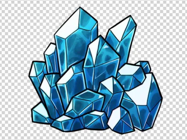 Drawn Crystals Ice Shard - Benign Paroxysmal Positional Vertigo Otoconia