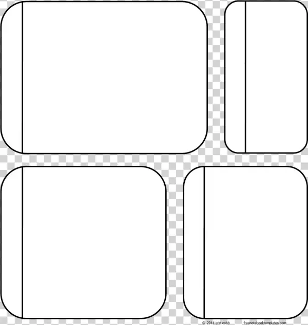 Flapbook Layered Page 4 Flap Rounded