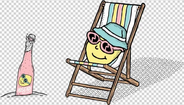 Lemon Deck Chair Bottle - Cartoon