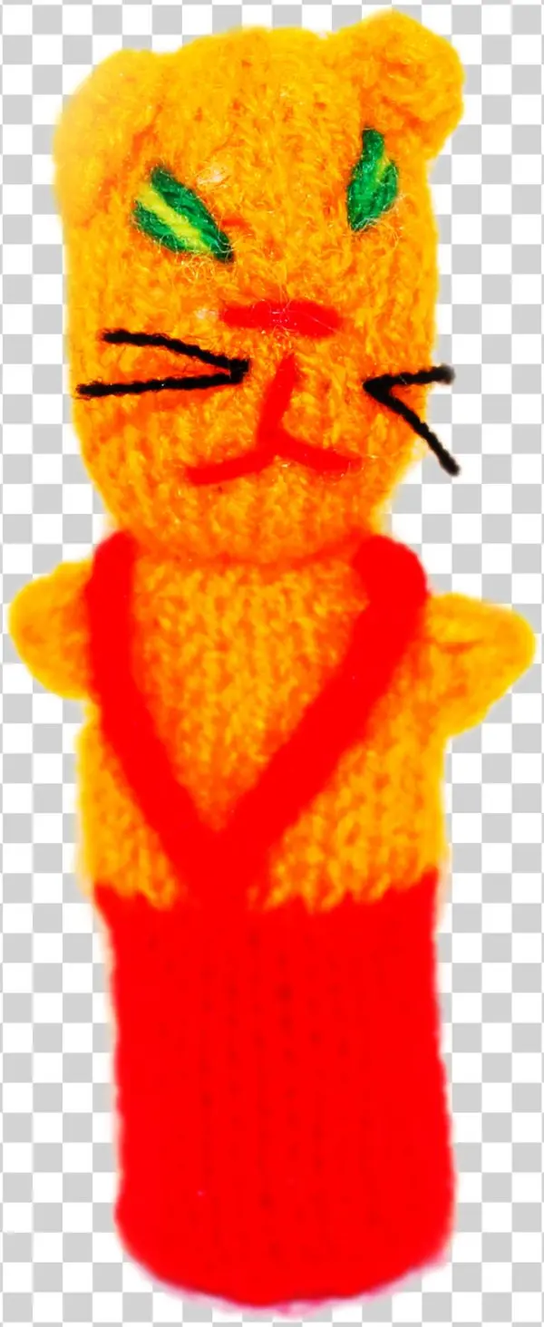 Orange Cat With Overalls - Cartoon
