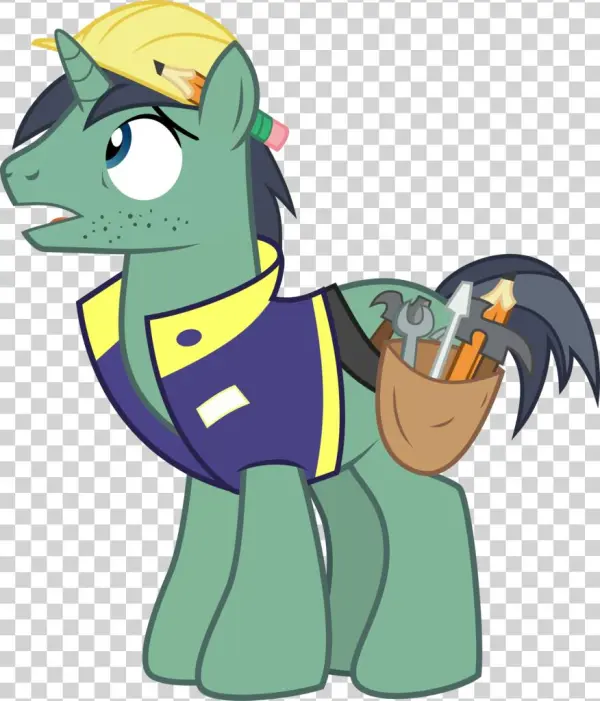 Pacificgreen, Constructicorn, Hard Hat, Hat, Male, - Cartoon
