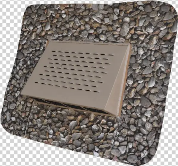 Parapet Wall Vent Front - Pebble