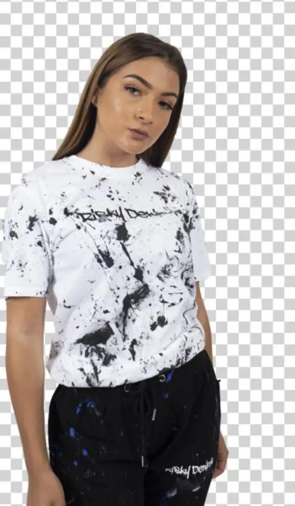 Risky Deniros Black Splash Tee - Girl
