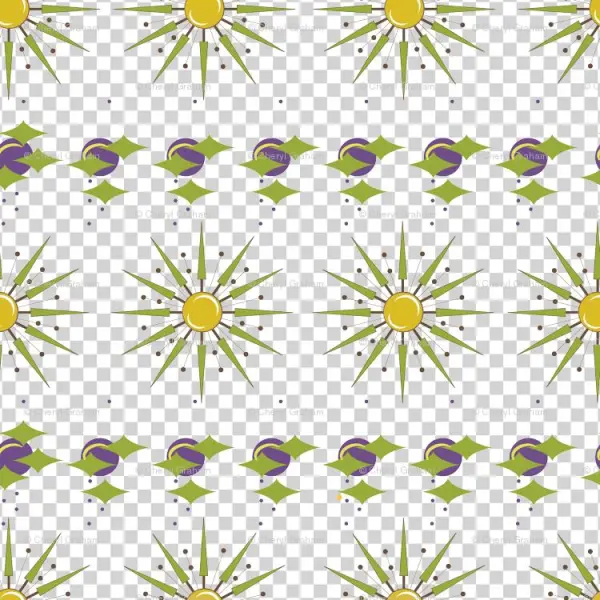 1054 Space Angles Starburst White Background Repeat - Floral Design