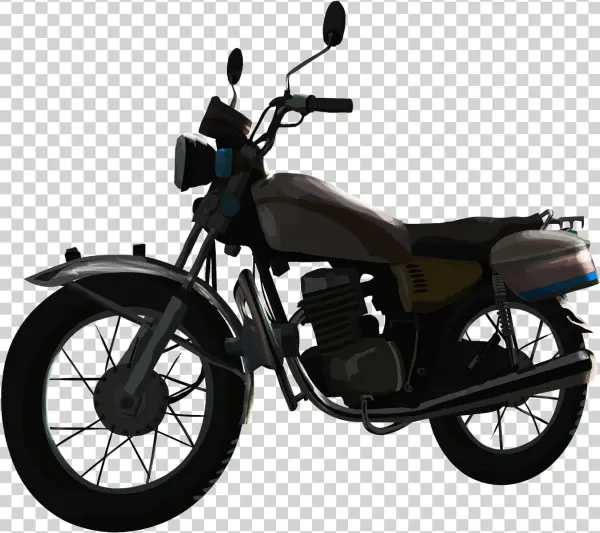 Cartoon Black Motorcycle Metal Png And Psd - Moped