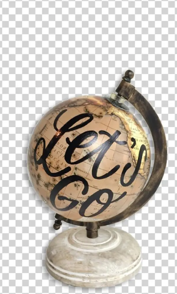 "let's Go" Globe - Vase