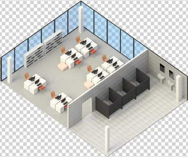 Washrooms - Floor Plan