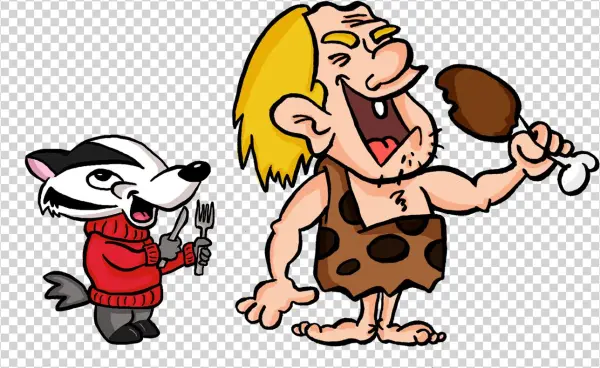 Badger-caveman - Clip Art