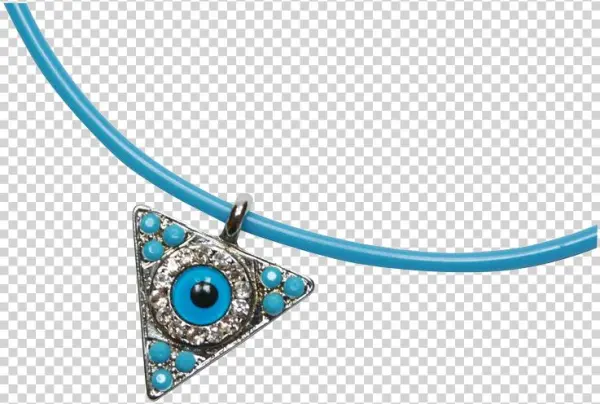 Nazar Halskette - Dreieckig - Blaues Band - Pendant
