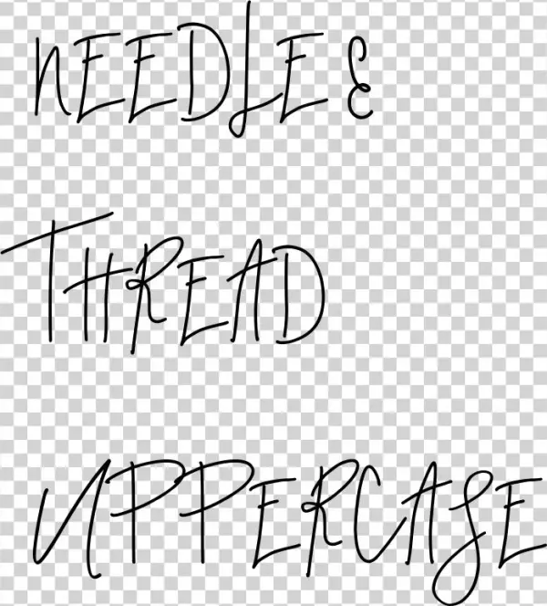 Needle Thread Uppercase Needle Thread Uppercase - Handwriting