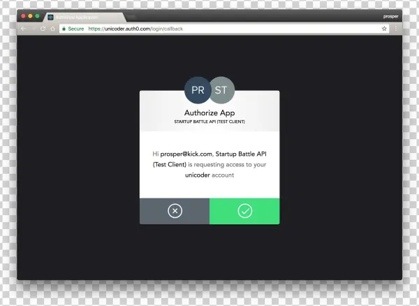 User Consent Dialog - Adonis Js
