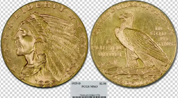 1925 D Qe Pcgs63