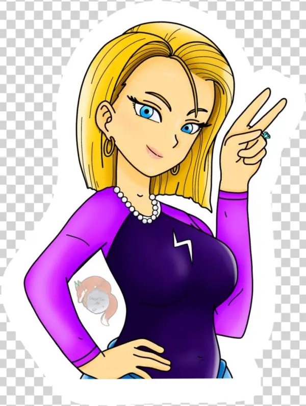 Android 18 Sticker By Dazedfoxart - Cartoon