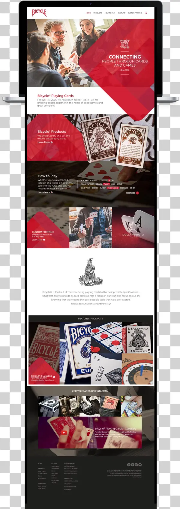 Bicycle Cards Website Design - Flyer