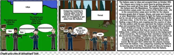Italian's Occupation In Libya - Cartoon