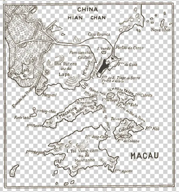 Map Of Macao 1936 - Map
