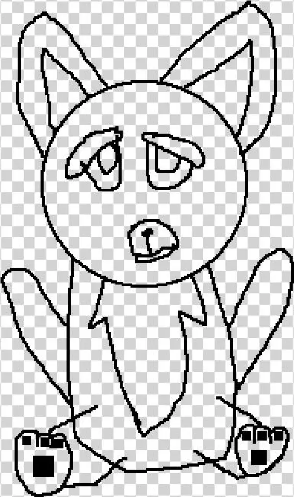 Sad Dog Base - Cartoon