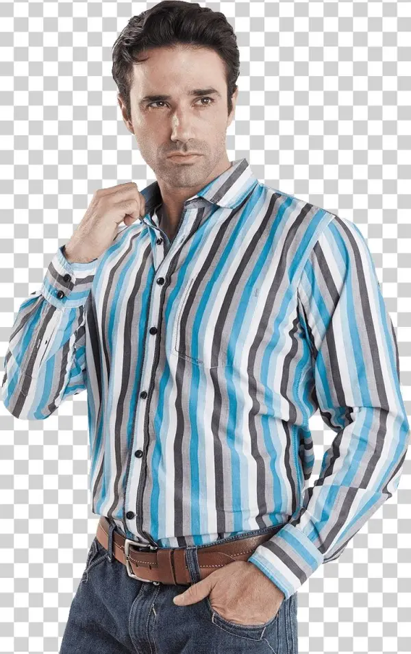 Strip Full Shirt - Мужские Рубашки Полоска