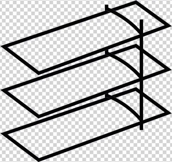 Wood Venetian Blinds - Line Art
