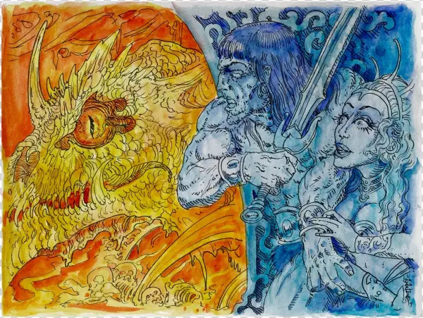 Barbaric Lurking - Painting