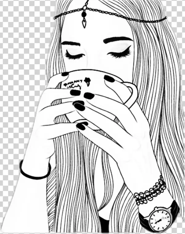 #cabello #cafe #chicas #stikers #tmblr #png