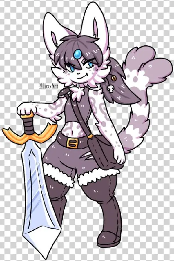 Espeon Barbarian Snow Leopard Mix D& - Cartoon