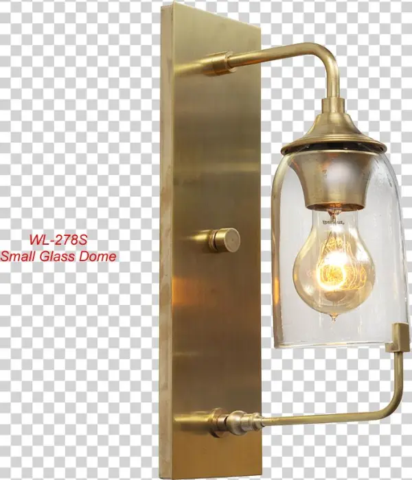 Medium Glass Dome - Brass