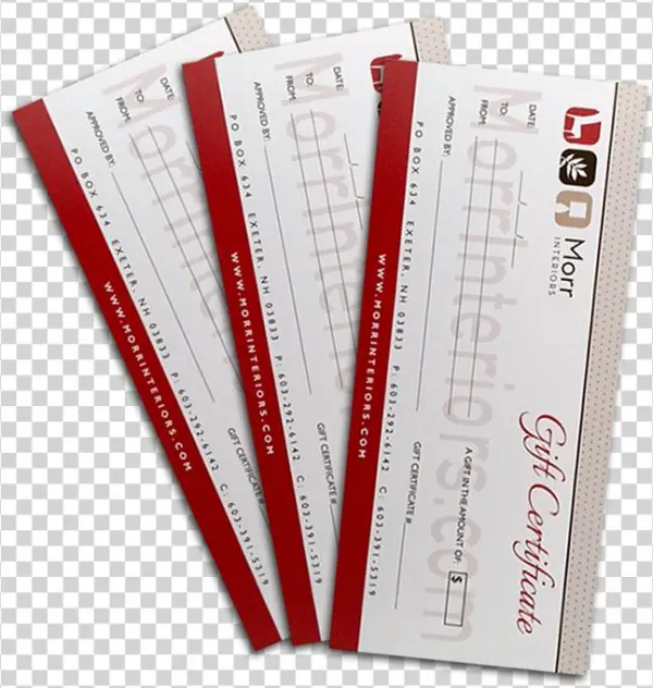 Morr Interiors Gift Certificate - Document