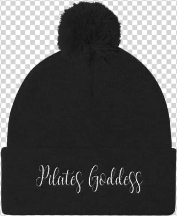 Pilates Goddess Pom Pom Knit Cap - Pom Pom Hat, Beanie, Beanie Hat, Pom Pom Beanie, Instagram