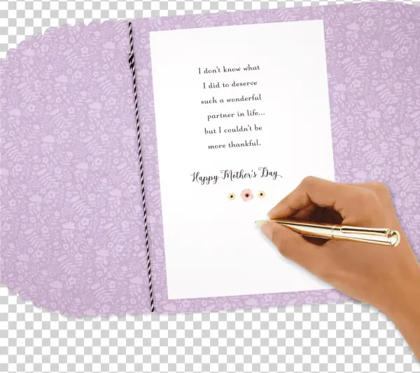 Scalloped Lace And Lovebirds Mother's Day Card For - Document