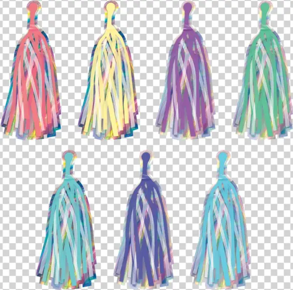 Tcr8806 Iridescent Tassels Accents Image