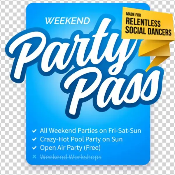 Weekend Party Pass - Electric Blue