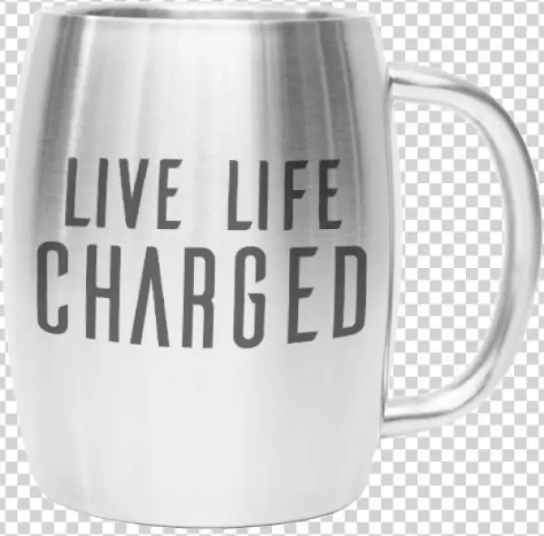 14oz Live Life Charged Barrel Mug