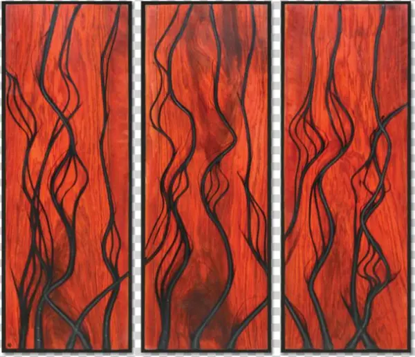 Burnt Panel Triptych No - Triptych