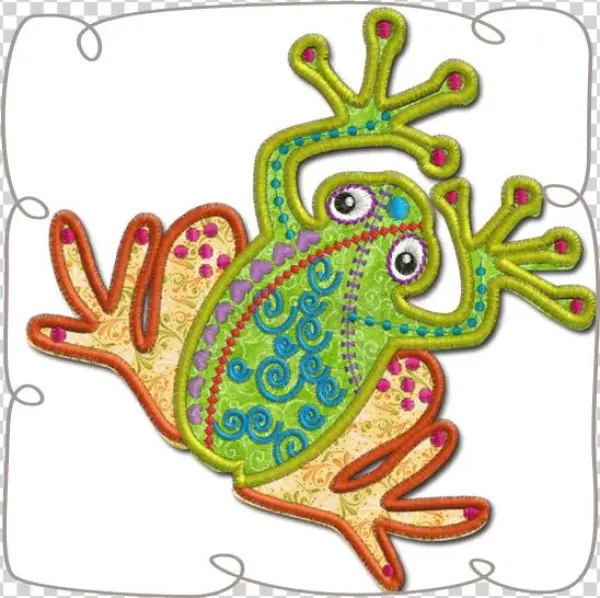 Crazy Frog Applique - Embroidery