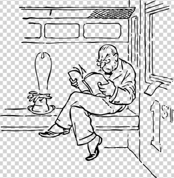 Irritated Man On A Train Clipart Png