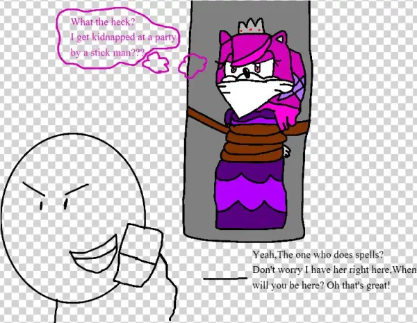 Kidnapped By A Stick Man - Cartoon