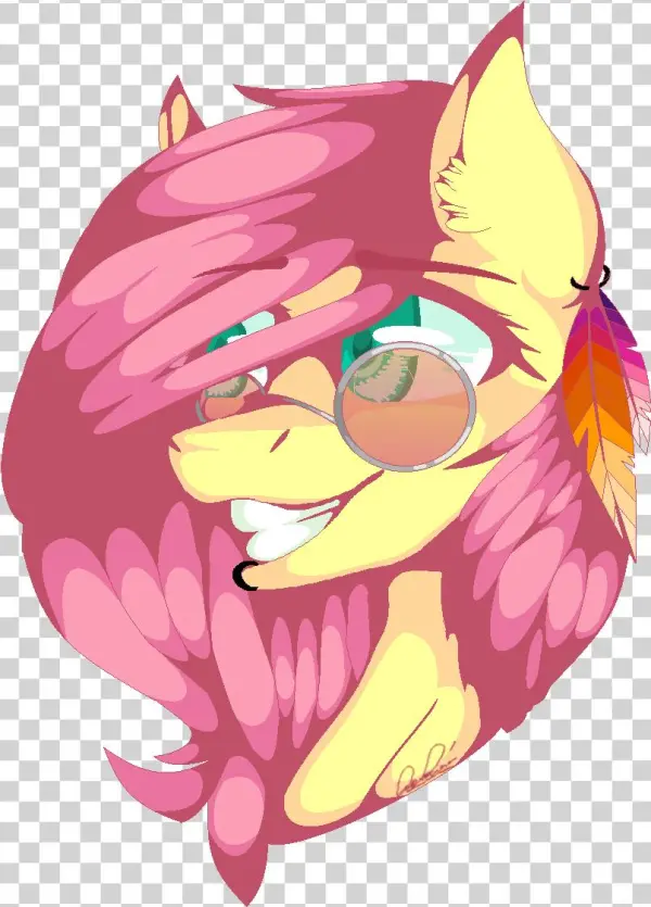 Prettylittlepone, Bust, Colored Pupils, Earring, Fluttershy, - Cartoon