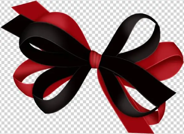 Red And Black Bow Clipart - Laço Gif