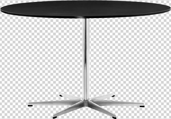 Table Series Piet Hein Black Laminate - Circular Dining Table - 6-star Base By Republic Of