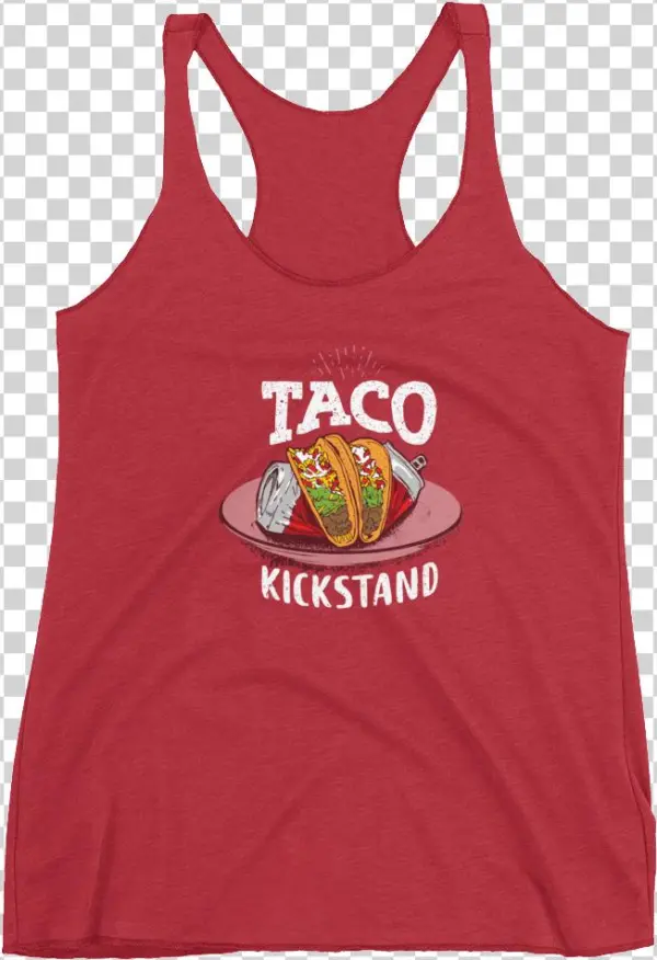 Taco Kickstand Mockup Front Flat Vintage-red