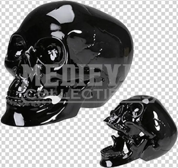 Black Skull Figurine - Black Skull Collectible Figurine