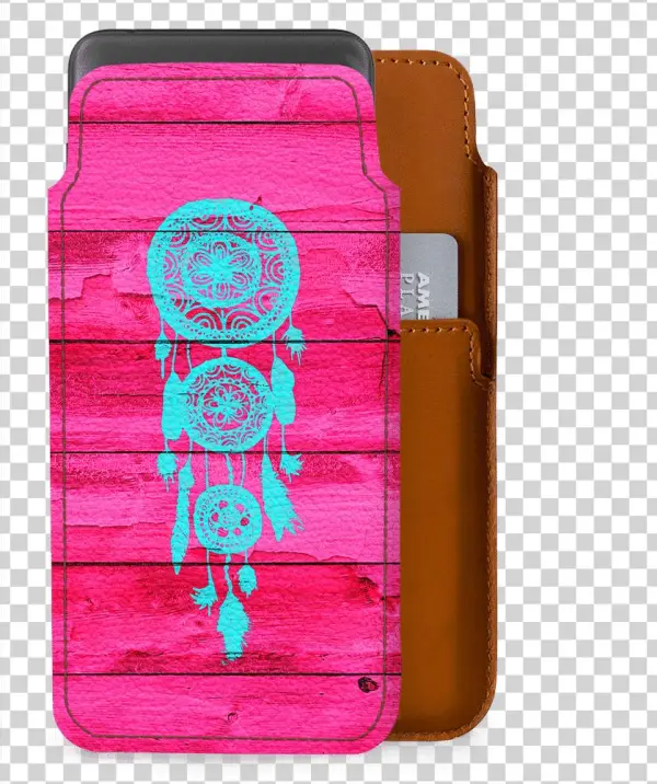 Dailyobjects Hipster Teal Dreamcatcher Girly Pink Fuchsia - Hipster Teal Dreamcatcher Girly Pink Fuchsia Wood Iphone