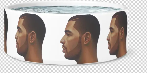 Drake Face Dog Bowl - Fitness Professional