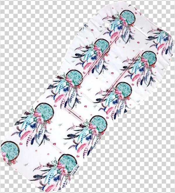 Floral Dream Catcher - Cats Fabric - 42"x72" Dream Big Quote - Pink &