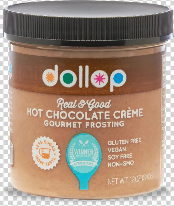 Hot Chocolate Crème Gourmet Frosting - Dollop Gourmet All Natural Sea Salted Caramel Frosting