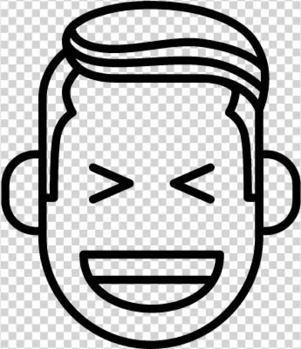 Laughter Face Vector - Anguish Icon
