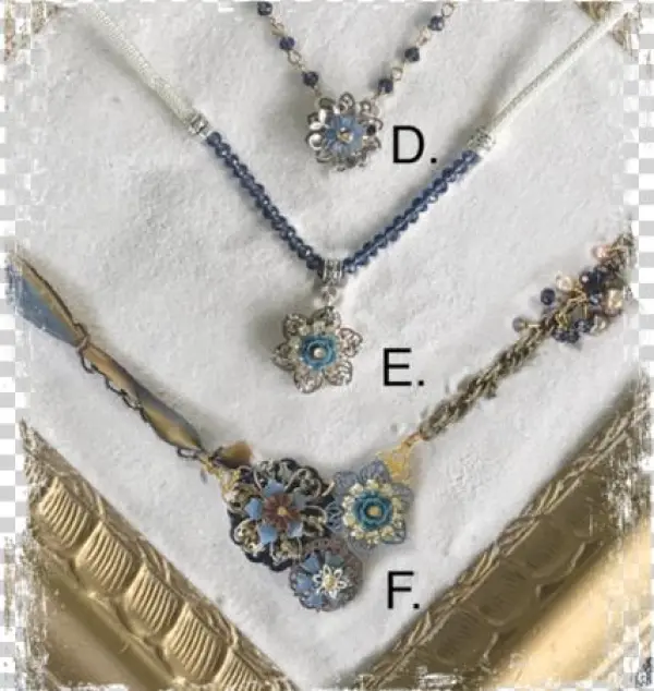 Party Pendant Denim Necklace - Necklace