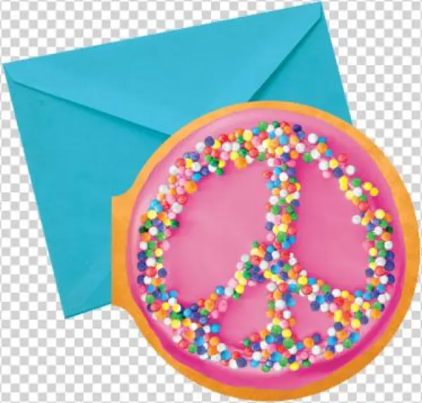 Peace Donut Scented Notecards - Iscream Sweet Valentine Chocolate Scented 'peace Sprinkles'
